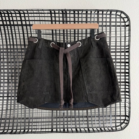 Free people We The Free Moxie Vegan Suede Mini Skirt